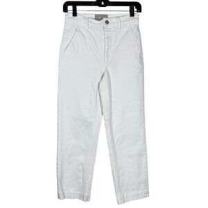 Everlane White Mid Rise Cropped Straight Leg Capri Jeans Women's Size 2